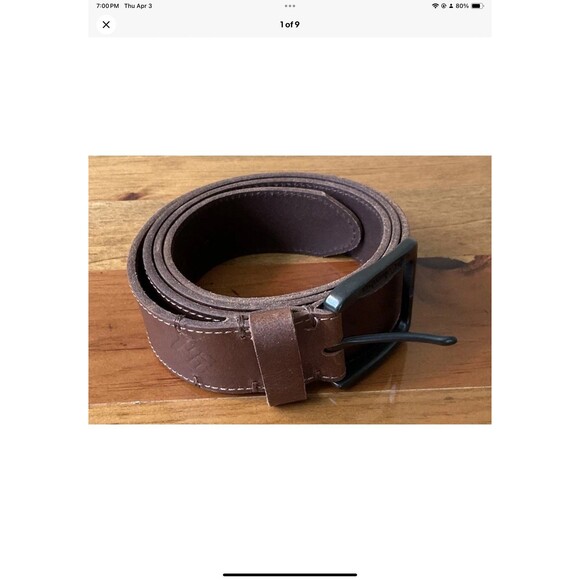 Columbia Men's Size XL 42-44 Single Loop Brown Belt Casual 1.5" Width 7 Holes - Picture 1 of 9